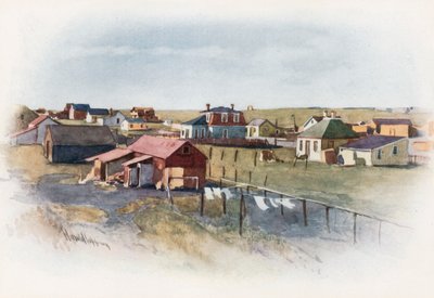 Una città della prateria, Gleichen, Alberta da Harold Copping