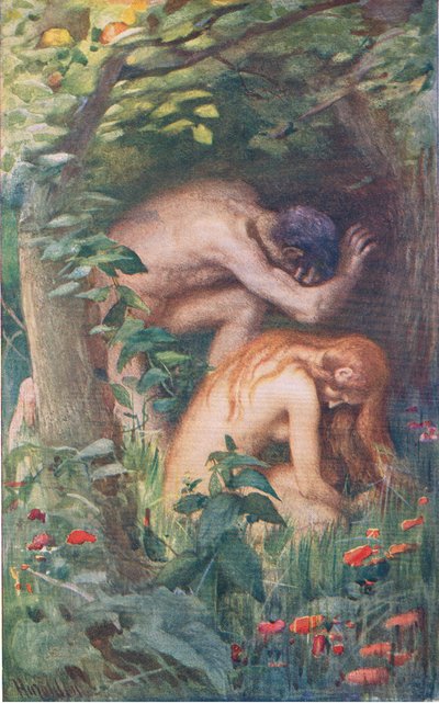 Adamo ed Eva, illustrazione da Pictures That Teach The Crown Series da Harold Copping