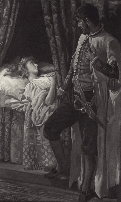 Ma quando la vide dormire, pensò di non versare il suo sangue, né di scalfire quella pelle bianca? da Harold Copping