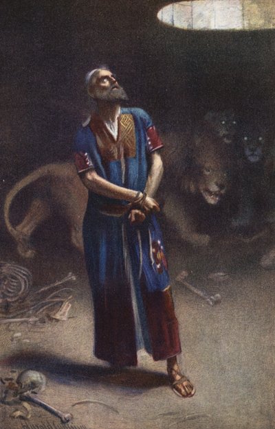 Daniele nella fossa dei leoni da Harold Copping