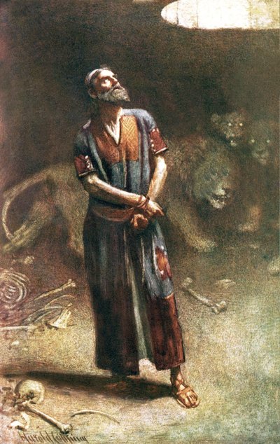 Daniele nella fossa dei leoni da Harold Copping