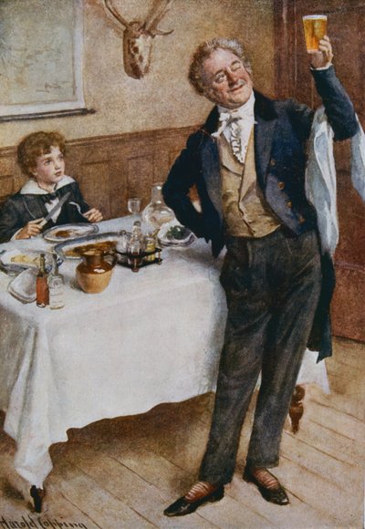 David Copperfield e il cameriere amichevole, illustrazione per 