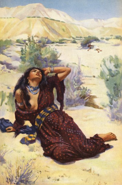 Agar e Ismaele nel deserto da Harold Copping
