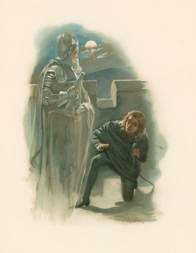 Amleto e il fantasma di suo padre da Harold Copping