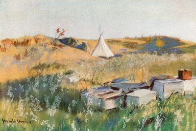 Campo di sepoltura indiano, Riserva dei Piedi Neri, Alberta da Harold Copping