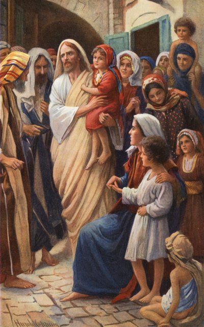Gesù benedice i bambini da Harold Copping
