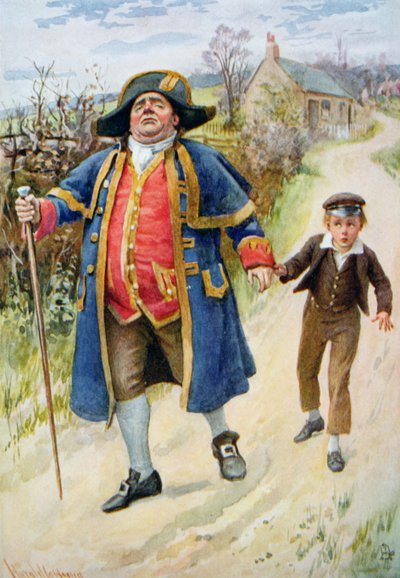 Mr Bumble e Oliver Twist, illustrazione per 