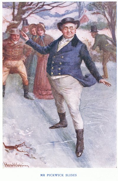 Il signor Pickwick scivola da Harold Copping