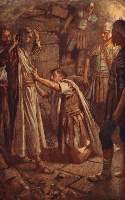 Nuovo Testamento: "Signori, cosa devo fare?" da Harold Copping