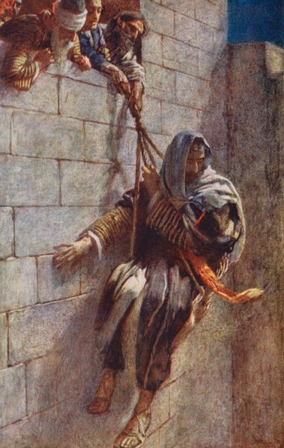 Nuovo Testamento: La fuga di San Paolo da Damasco da Harold Copping