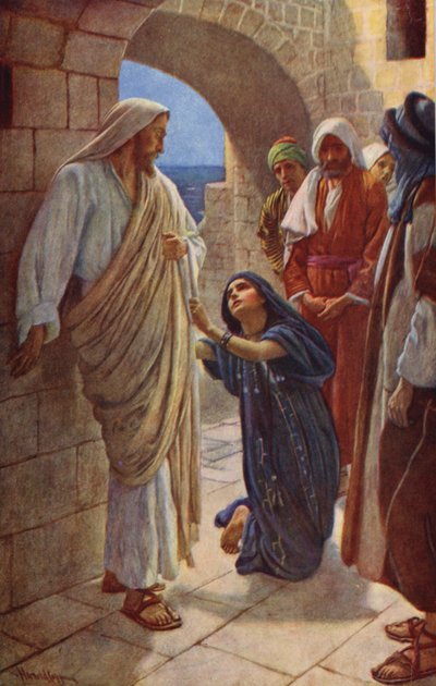 Nuovo Testamento: La Donna di Canaan da Harold Copping