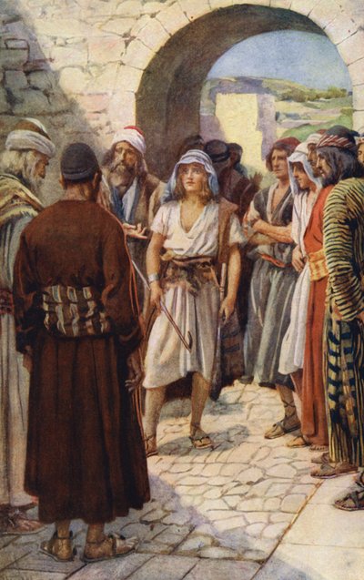 Antico Testamento: Davide convocato davanti a Samuele da Harold Copping