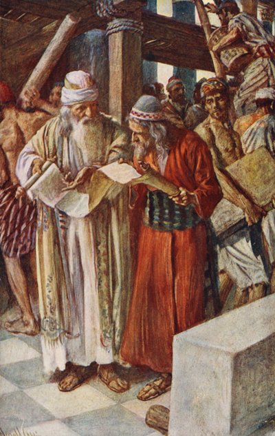 Vecchio Testamento: Il Ritrovamento del Libro da Harold Copping
