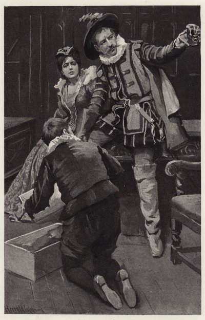 Petruchio iniziò a tempestare di nuovo, dicendo che il cappello era modellato in una scodella da Harold Copping