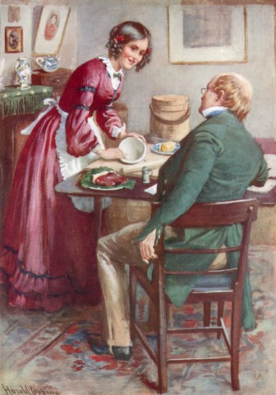 Ruth Pinch prepara un budino da Harold Copping
