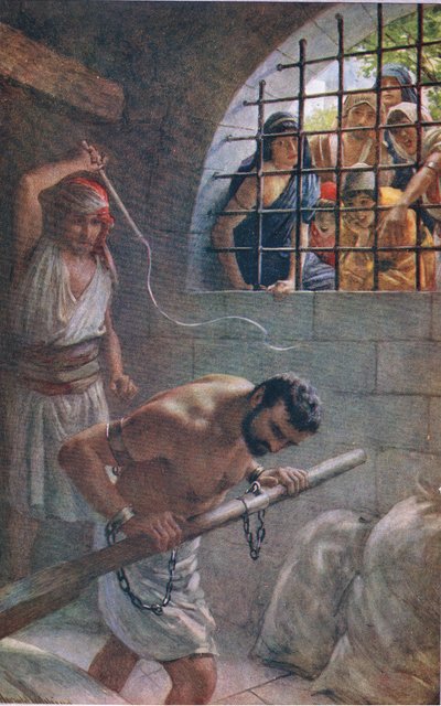 Sansone, illustrazione da Pictures That Teach The Crown Series da Harold Copping