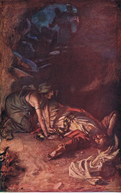 Saul e la strega, illustrazione da Pictures That Teach The Crown Series da Harold Copping
