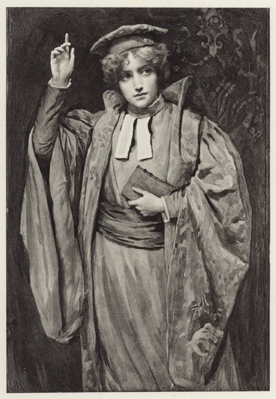 Parlava così dolcemente della nobile qualità della misericordia da Harold Copping