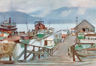 Il mercato del pesce, Vancouver, la flotta delle zanzare da Harold Copping