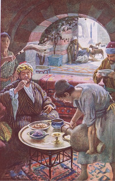 Il ricco e Lazzaro, illustrazione da Harold Copping Pictures: The Crown Series, c.1920s da Harold Copping