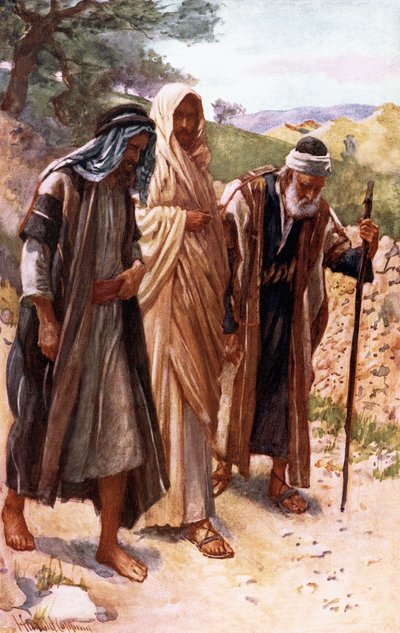 La passeggiata verso Emmaus da Harold Copping