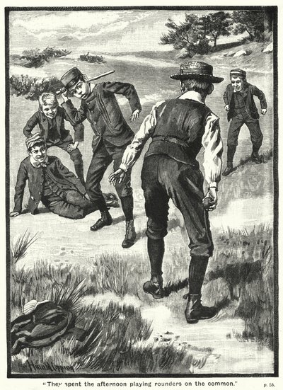 "Passarono il pomeriggio giocando a rounders sul prato" da Harold Copping