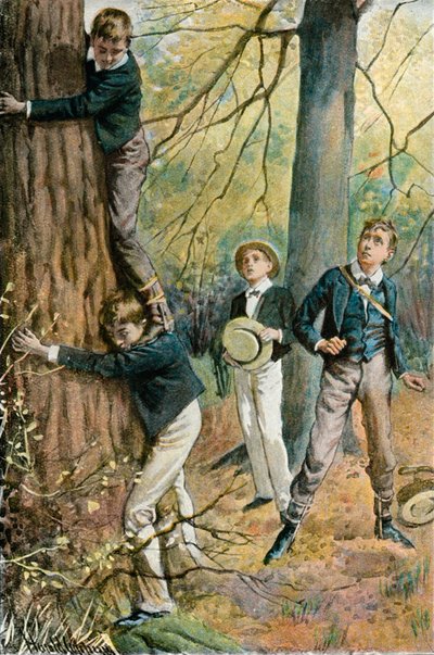 Tom salì sulle spalle di East da Harold Copping