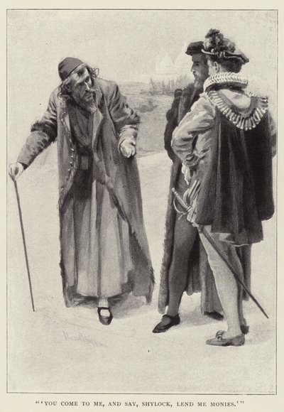 Vieni da me e dici, Shylock, prestami denaro da Harold Copping
