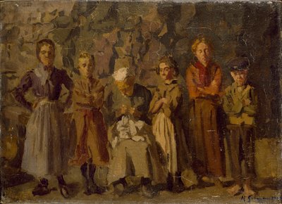 Abitanti delle caverne, Dieppe, 1907 da Harold Gilman