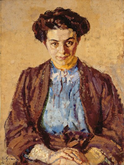 La camicia blu, Ritratto di Elene Zompolides da Harold Gilman