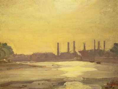 Il Tamigi a Chelsea da Harold Gilman
