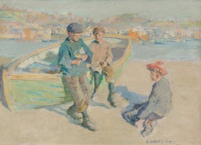 Bambini nel Porto di Newlyn da Harold Harvey