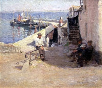 Scena di Strada a Newlyn da Harold Harvey