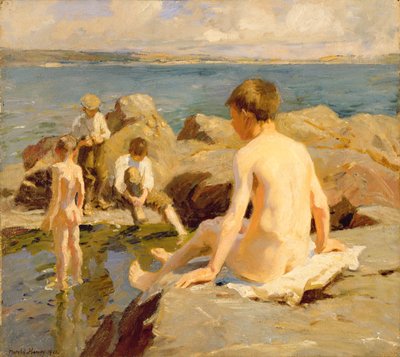 Sulle rocce vicino a Newlyn da Harold Harvey