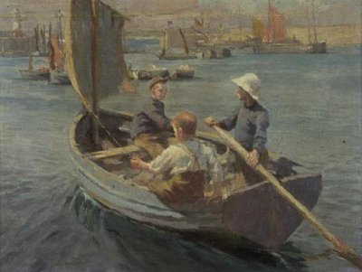 Navigazione nel porto di Newlyn da Harold Harvey