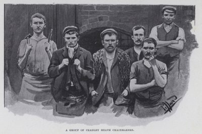 Un gruppo di fabbricanti di catene di Cradley Heath (foto in b/n) da Harold Hume Piffard