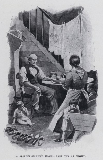 La casa di un calzolaio, passate le dieci di notte (foto in b/n) da Harold Hume Piffard