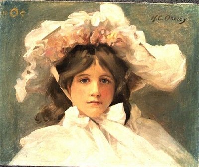 Ragazza con un Cappello Edoardiano da Harold Oakley