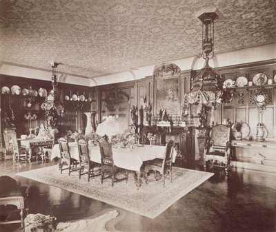 La sala da pranzo, Wickham Hall, Kent, 1897 da Harold Palmer