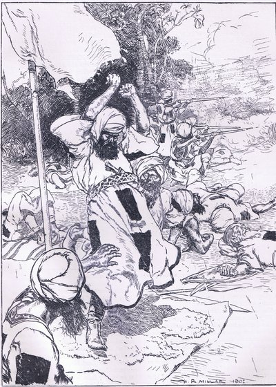 La morte del Khalifa, illustrazione da Cassells History of England, 1900 da Harold Robert Millar