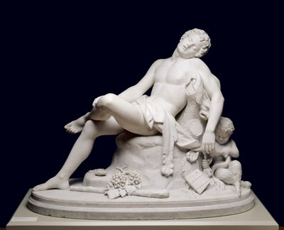 Il fauno dormiente, modellato 1864, scolpito c. 1870 da Harriet Goodhue Hosmer