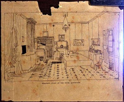 Studio di Michael Faraday (1973-1867) alla Royal Institution da Harriet Jane Moore