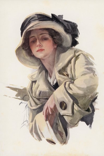 Ballata di benvenuto (litografia a colori) da Harrison Fisher