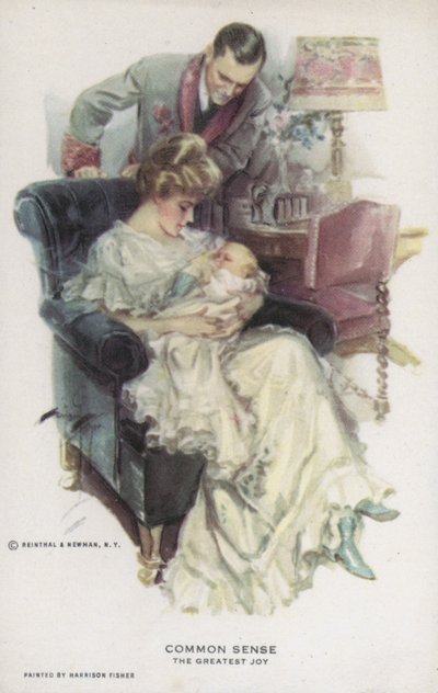 Il buon senso - la più grande gioia: coppia con il loro bambino da Harrison Fisher