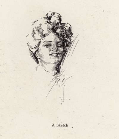 Ritratto a penna di una donna da Harrison Fisher
