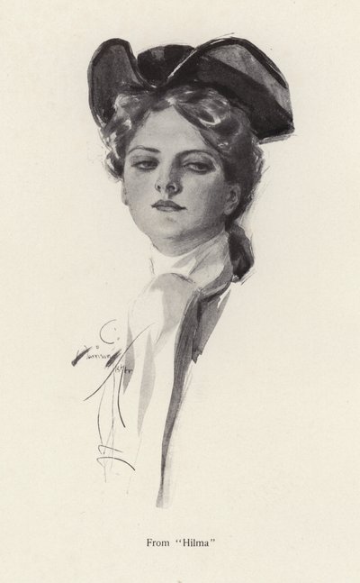 Ritratto di una donna, un personaggio di Hilma da Harrison Fisher