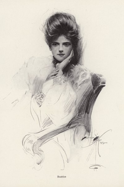 Ritratto di una donna di nome Beatrice da Harrison Fisher