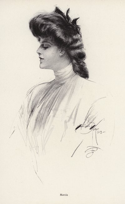 Ritratto di una donna di nome Marcia da Harrison Fisher