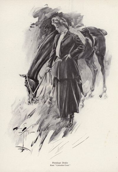 Il personaggio Penelope Drake dal romanzo Cowardice Court di George Barr McCutcheon da Harrison Fisher