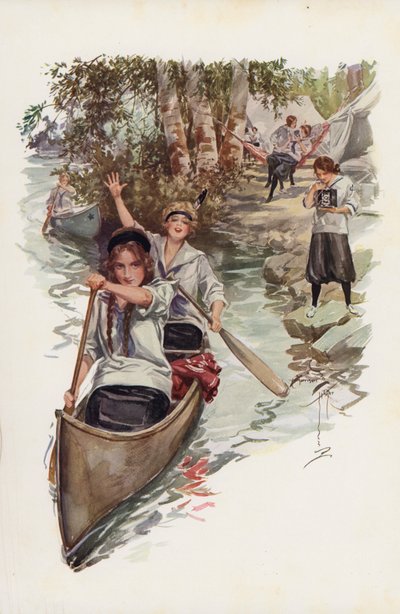 Allora e oggi (litografia a colori) da Harrison Fisher